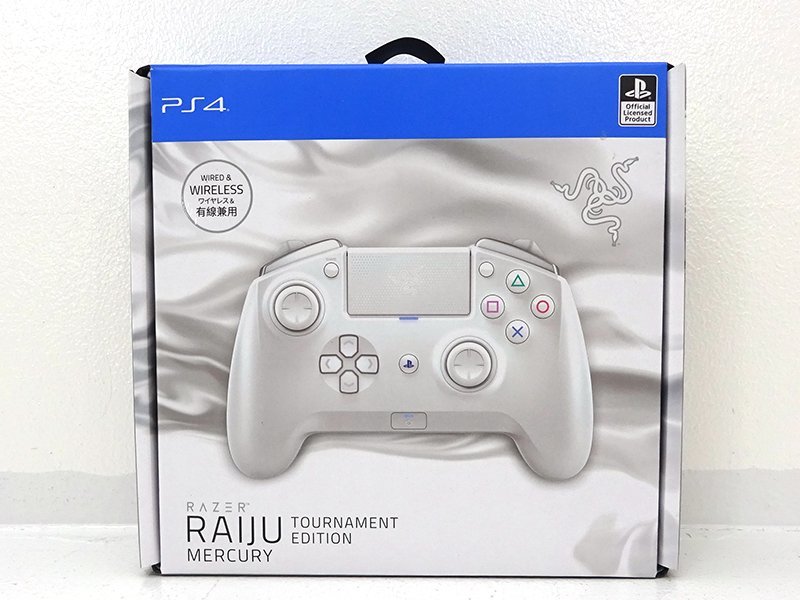 ★中古★RAZER Raiju Tournament Edition コントローラー Mercury White RZ06-02610300-R3A1 PS4対応 (レイザー)★【GM643】_画像1