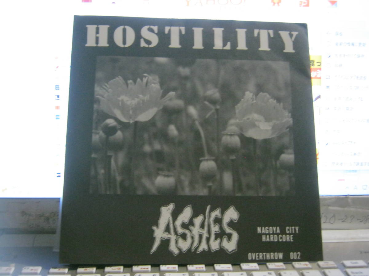 Ashes アッシュズ : Crowd クロウド / Hostility Sprit 7“ NAGOYA CITY HARDCORE OVERTHOW C.F.D.L. Demolition
