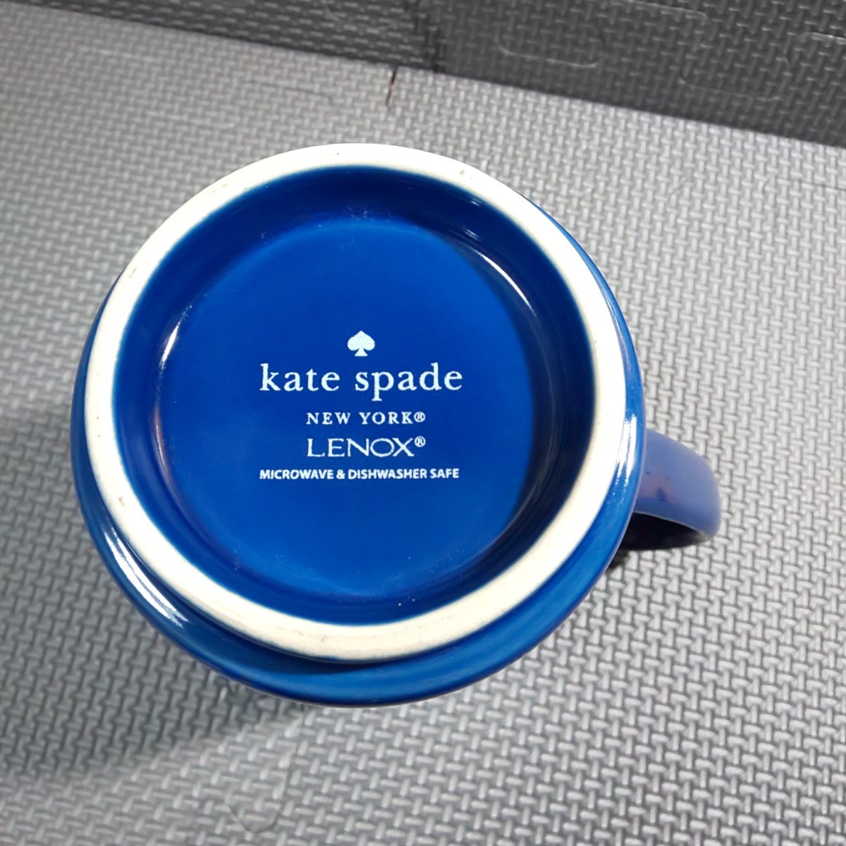 ケイトスペード「マグカップ 1個」陶器製 kete spade 紺色系 ケイト・スペード_画像8