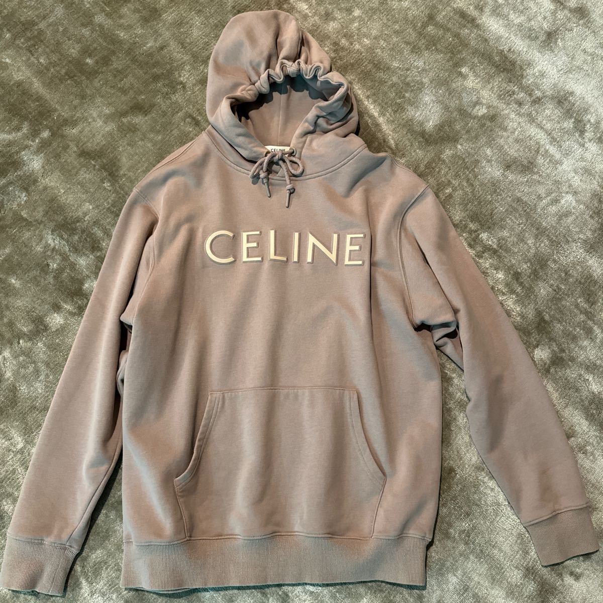 美品 セリーヌ フーディ Celine パーカー トップス プルオーバースウェット ロゴ CELINE _画像1