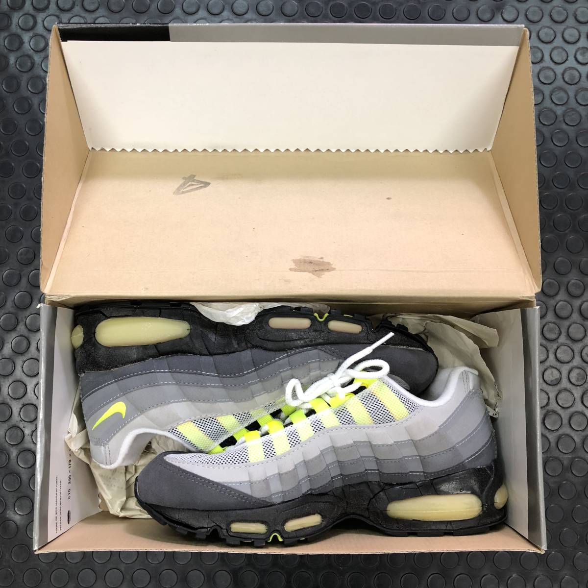  new goods NIKE AIR MAX 95 104050 YELLOW BLUE RED Nike air max yellow blue red original 3 color 27cm. water disassembly box attaching Junk 