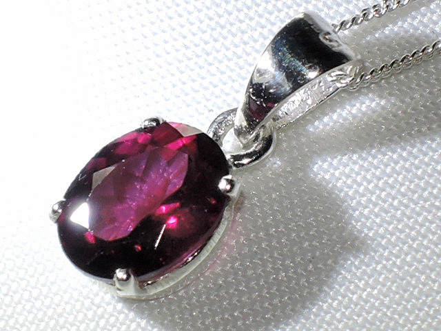 * color ...* pink tourmaline * brilliant cut * jewelry necklace silver chain attaching *silver925 GEM* natural stone gem *kamesan
