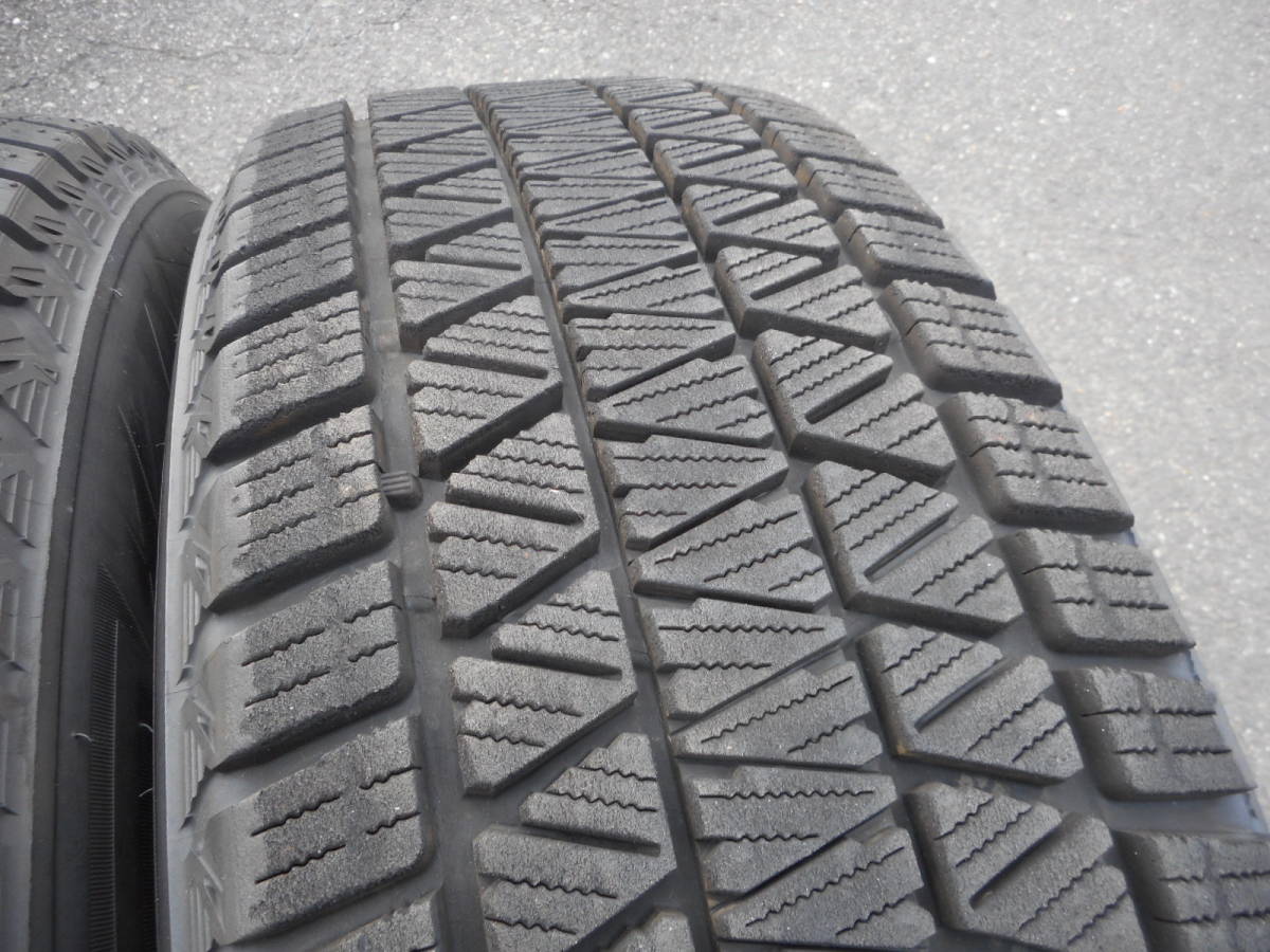 BRIDGESTONE バルミナ BALMINUM アルミホイール 7.5J 18インチ+42 美品 225/60R18 ブリジストン DM-V3 19年製 9分山以上スタッドレスタイヤの画像9