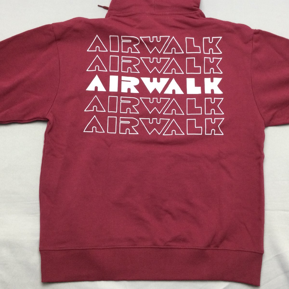 【送料無料】【新品】AIRWALK メンズパーカートレーナー（裏毛素材 コットン100％）　　L　 　ダークレッド★31304_後