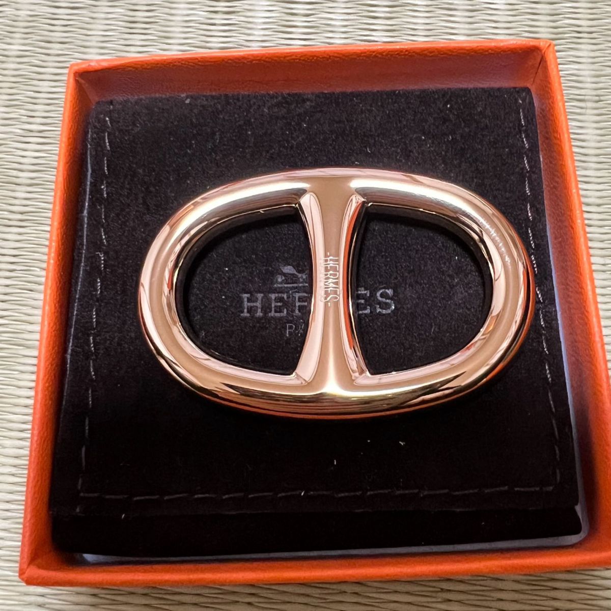 超人気 HERMES エルメス スカーフリング シェーヌダンクル 超人気 HERMES エルメス スカーフリング シェーヌダンクル
