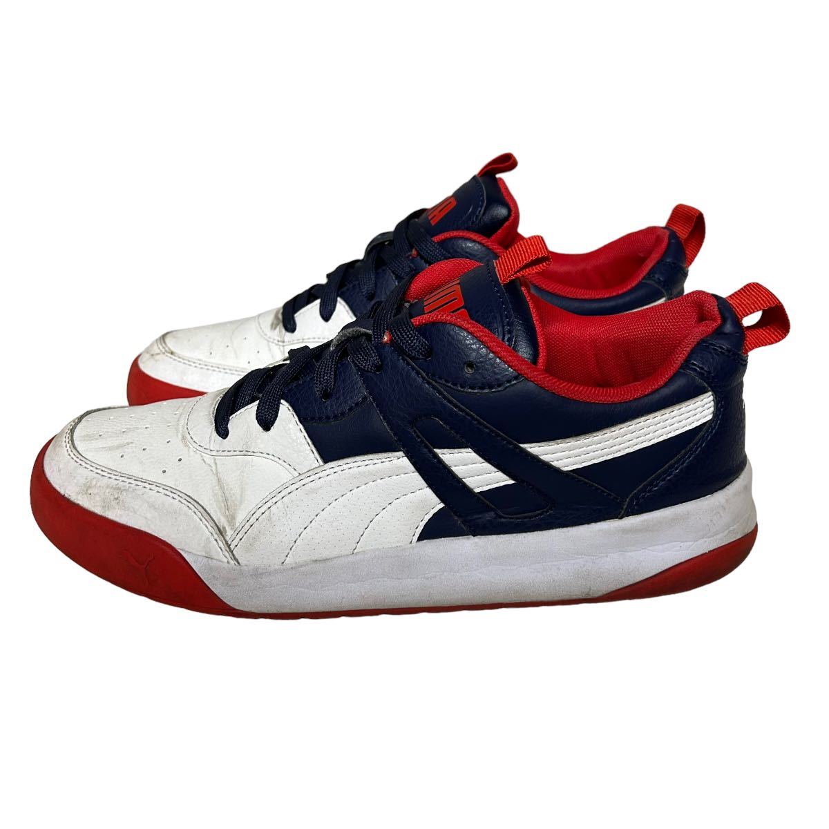 BB210 PUMA プーマ メンズ スニーカー US8.5 26.5cm ホワイト ネイビー レッド_画像2