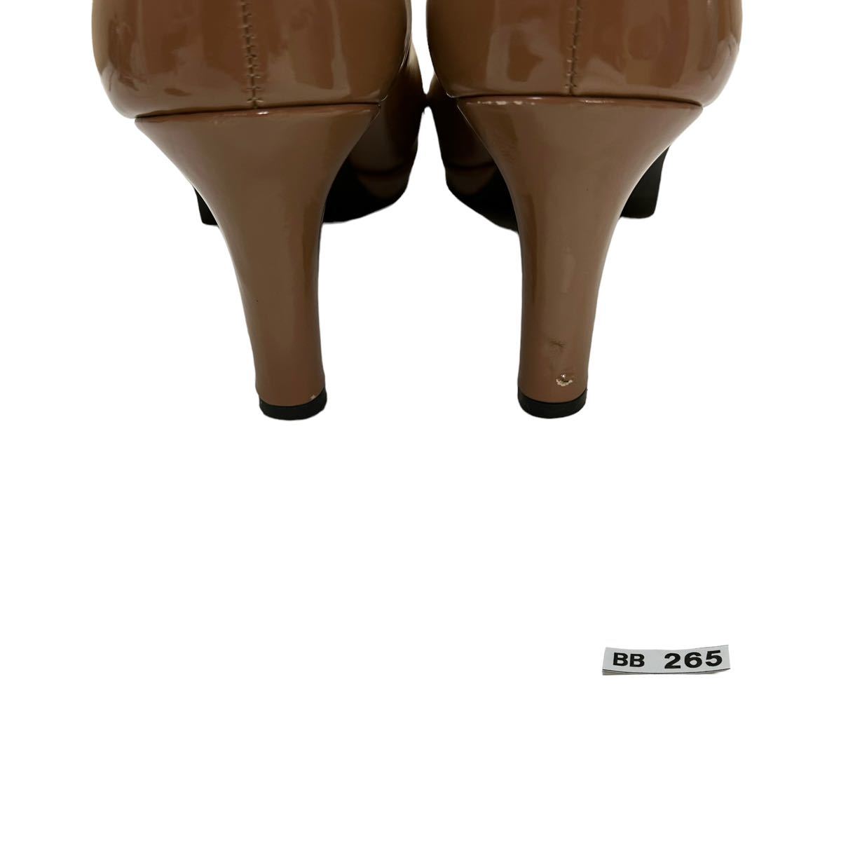 BB265 PRET-A PORTER pre ta Porte женский туфли-лодочки 24.5cm светло-коричневый эмаль сделано в Японии 