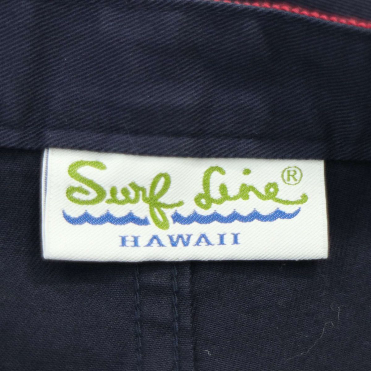 Surf Line HAWAII サーフライン ORIGINAL Jams★ 通年 ワイド テーパード パンツ Sz.L　メンズ ネイビー 日本製　A3B05485_B#R_画像8