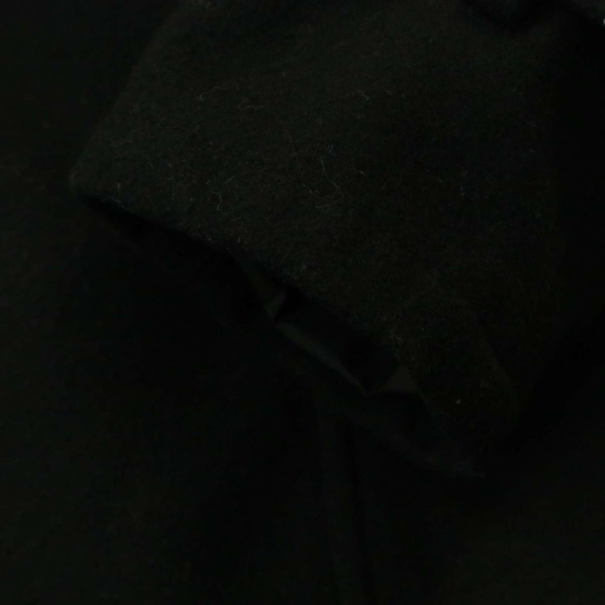 FUGA フーガ 秋冬 ウール混★ メルトン ベルト付き スリム コート Sz.44　メンズ 黒　A3T15104_C#N_画像3