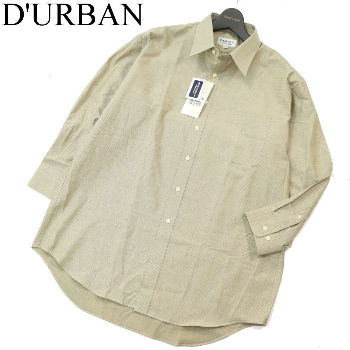 【新品 未使用】 D'URBAN ダーバン 通年 形態安定加工 長袖 シャツ Sz.43-78　メンズ 日本製 大きいサイズ 特大　A3T15197_C#C_画像1