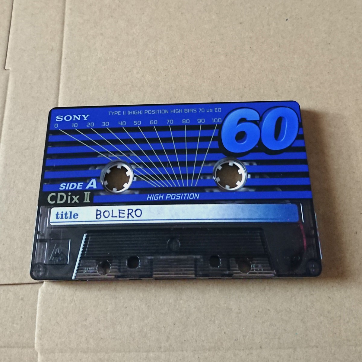 SONY ソニー カセットテープ HIGH POSITION ハイポジション テープ CDixⅡ60×1本 ツメ有り 中古品 _画像2