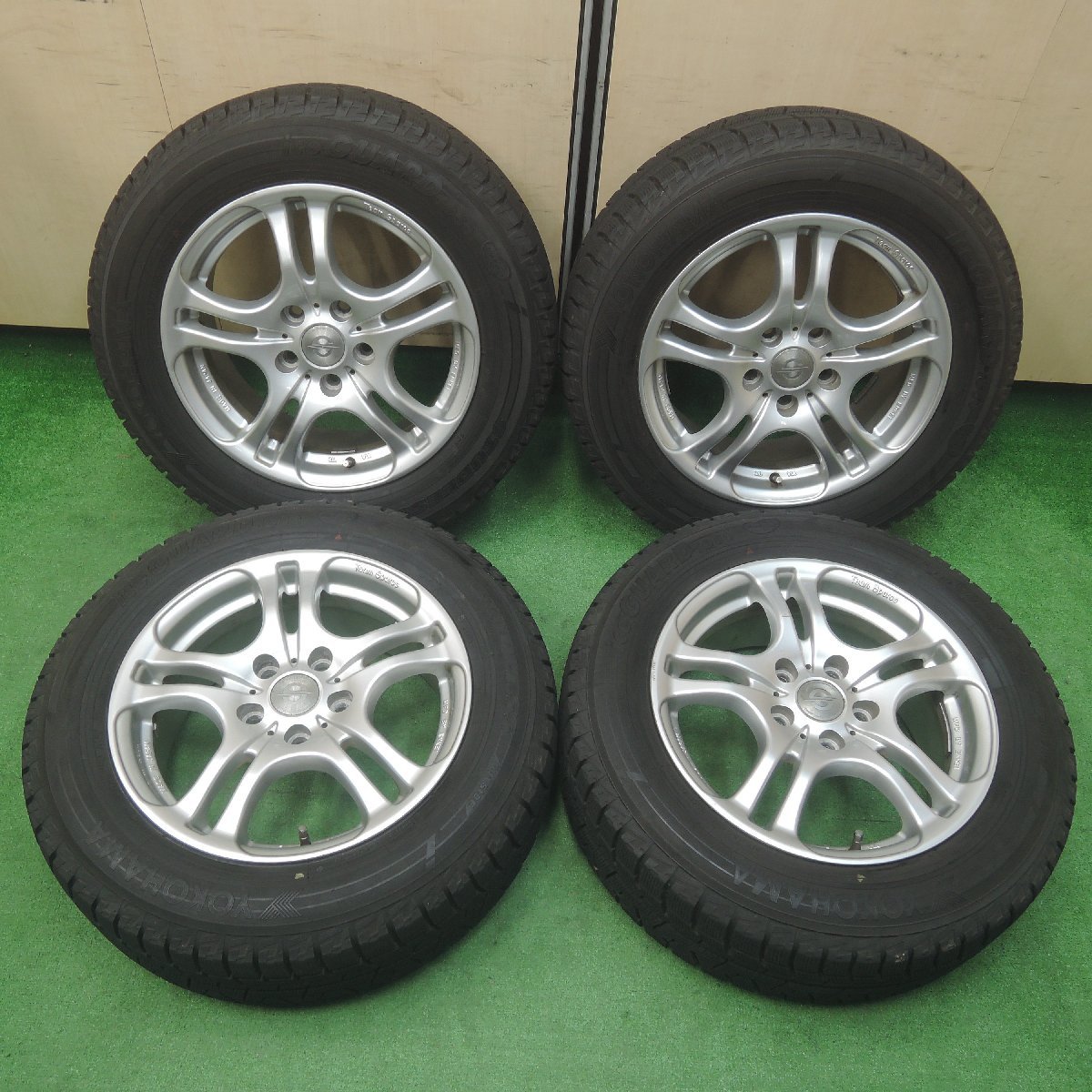 *送料無料*バリ溝！キレイ！ほぼ10分★スタッドレス 215/60R16 Team Sparco ENKEI ヨコハマ アイスガード iG50 PCD114.3/5H★3121305SYス_画像1