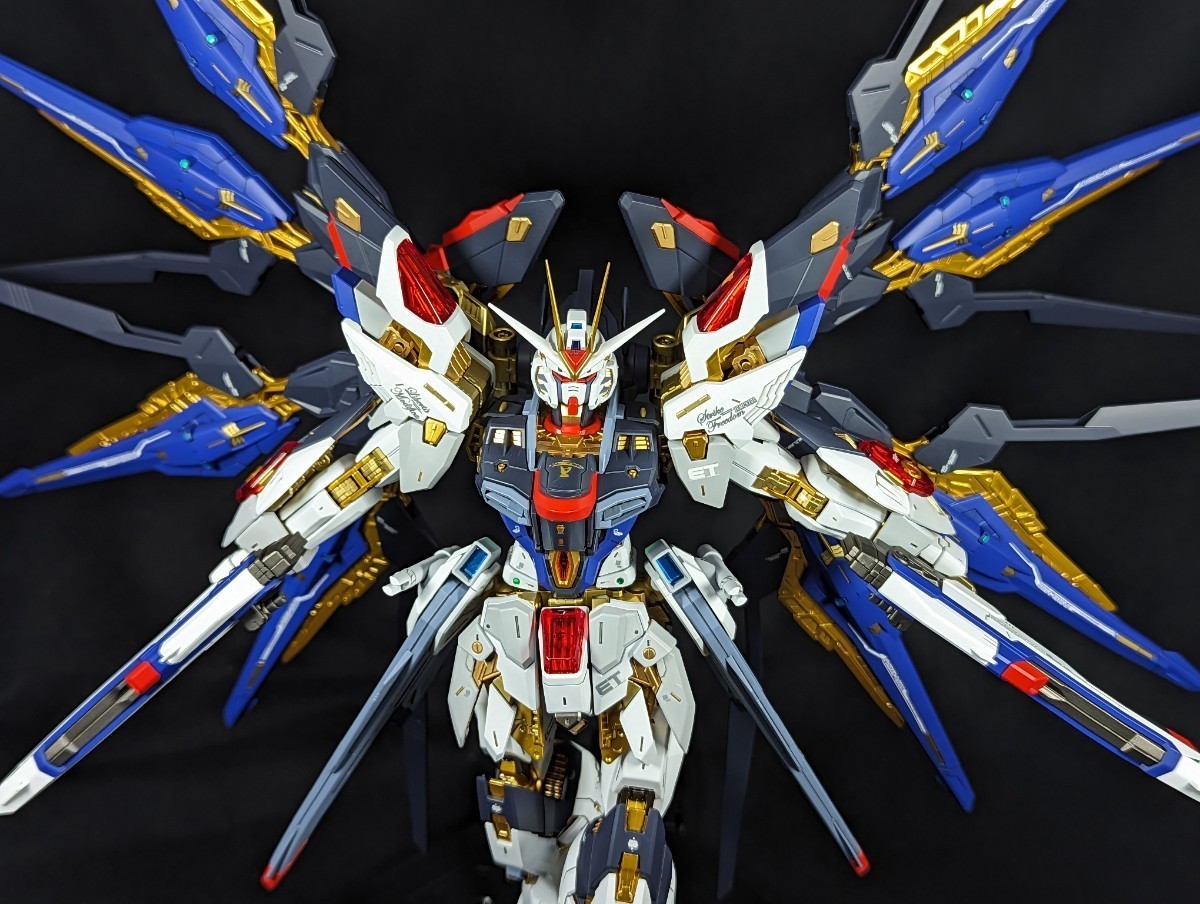 1円スタート 完成品 塗装済み バンダイ MGEX 1/100 ストライクフリーダムガンダム 機動戦士ガンダムSEED DESTINY MG ガンプラ_画像1