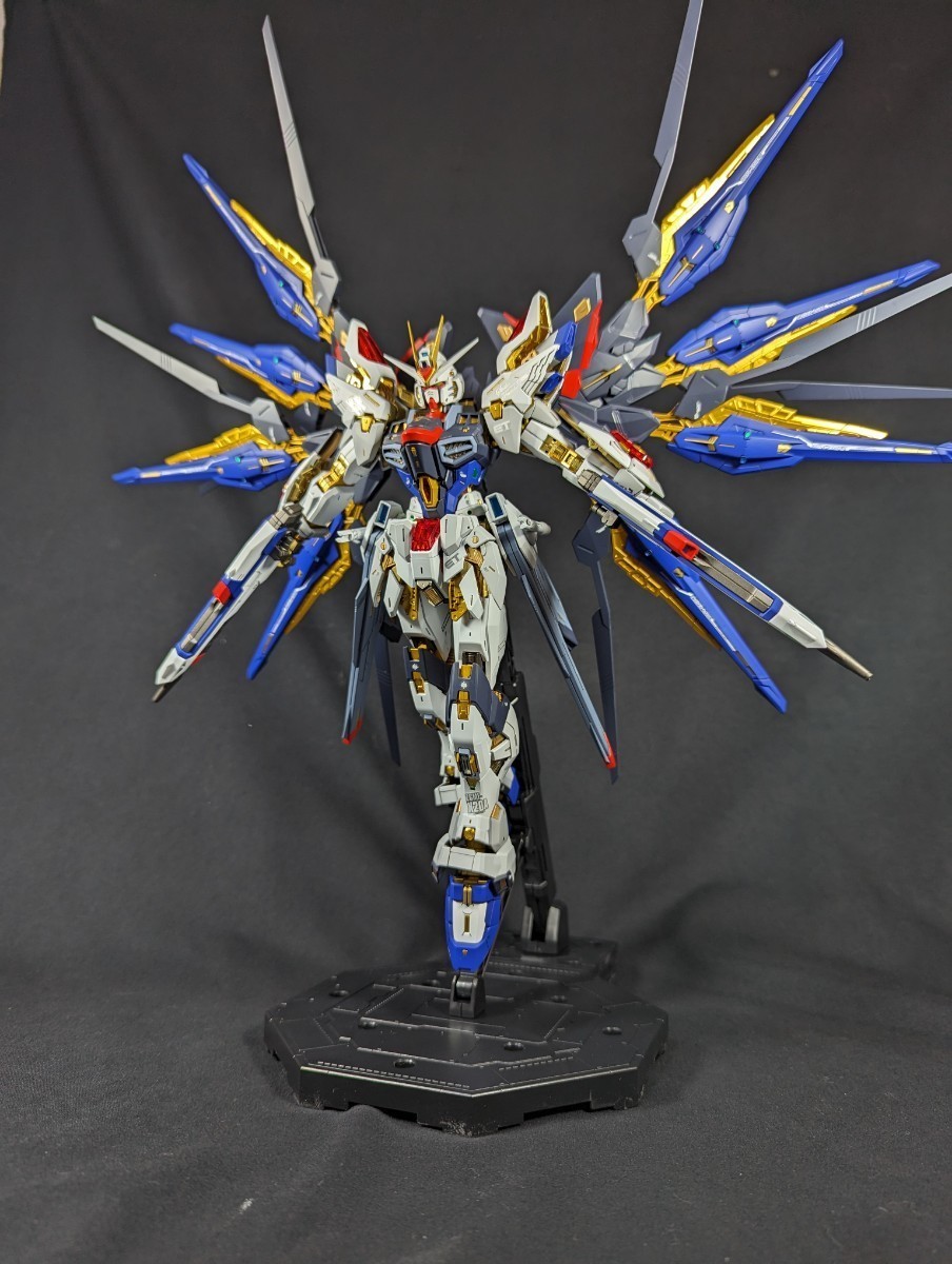 1円スタート 完成品 塗装済み バンダイ MGEX 1/100 ストライクフリーダムガンダム 機動戦士ガンダムSEED DESTINY MG ガンプラ_画像5