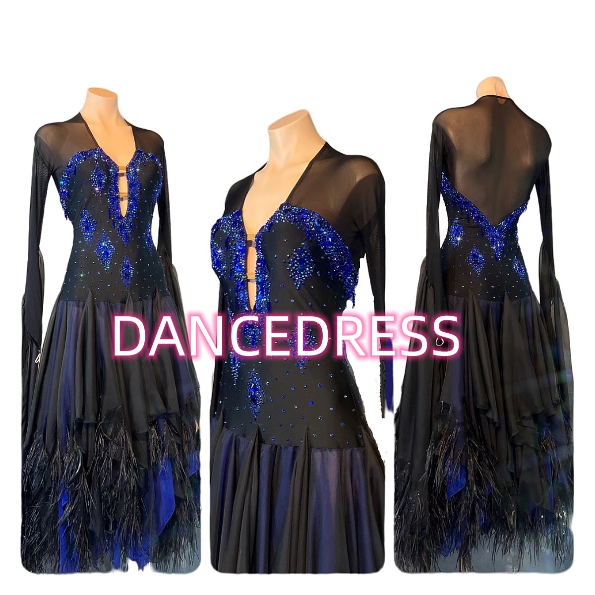 NEW 社交ダンスドレス・モダンドレス・スタンダードドレス オーダーメイド、サイズ撰択可 新品 最高品質modern-632