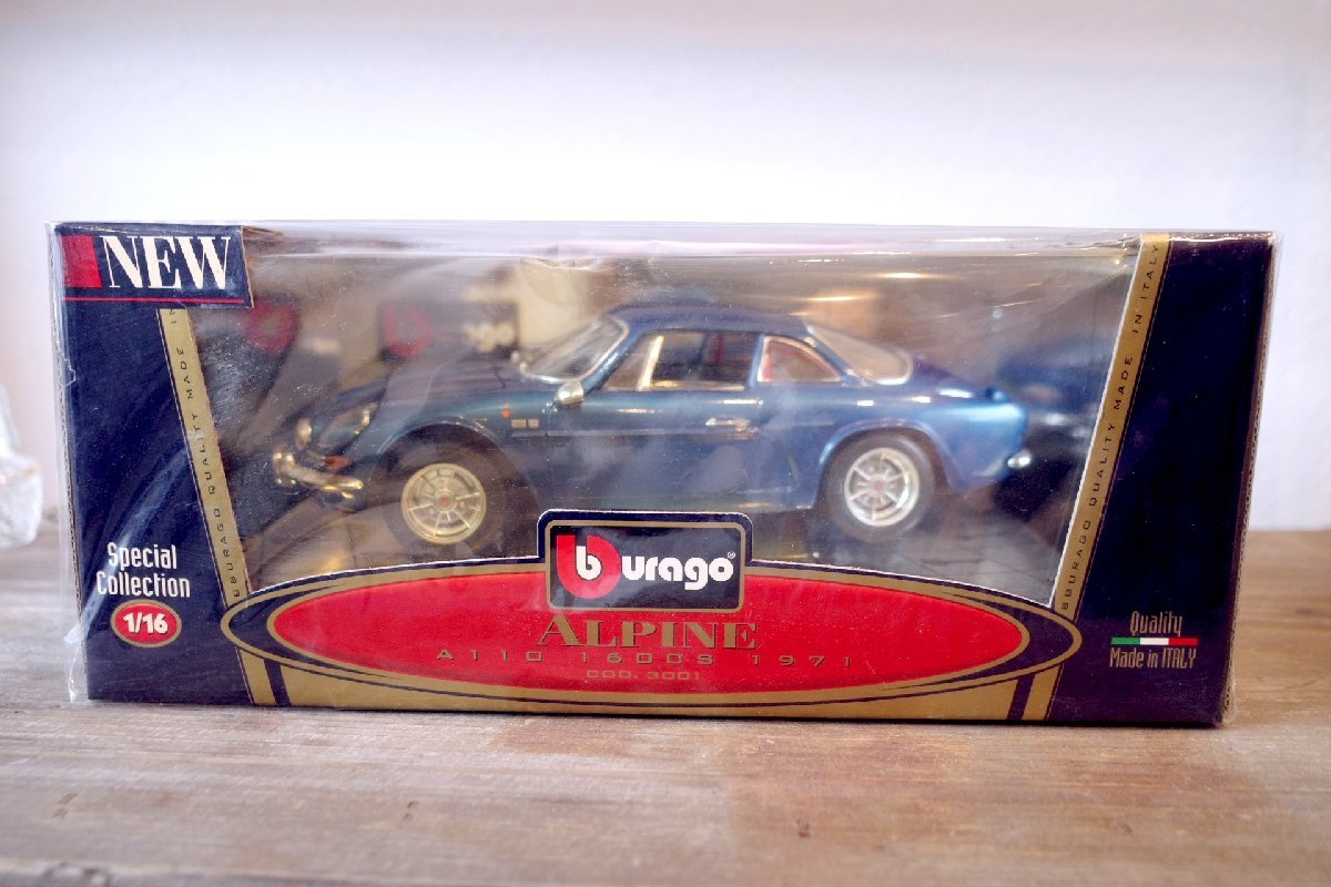 ○未使用burago ブラーゴ 1/16 アルピーヌルノーA110 ALPINE A110 1600S 1971 古道具のgplus広島2312ｋ_画像4