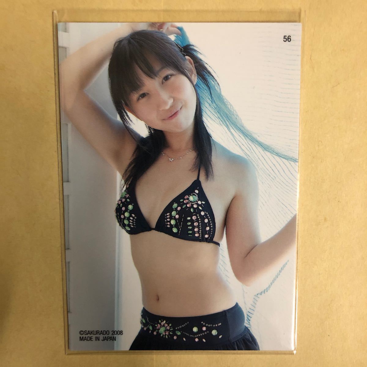 飯田里穂 2008 さくら堂 トレカ アイドル 声優 グラビア カード 水着 ビキニ 56 タレント トレーディングカード_画像1