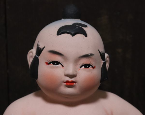 古そうな五月人形 とてもかっこいい相撲取りの人形 出世金時 金太郎 日本人形 ｎ536_画像2