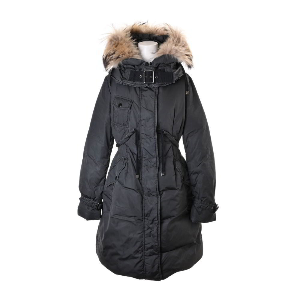 MONCLER PHALANGERE ファランジェール ラクーンファー付 フーディ ダウン ジャケット 0 グレー モンクレール KL4BKSCL10