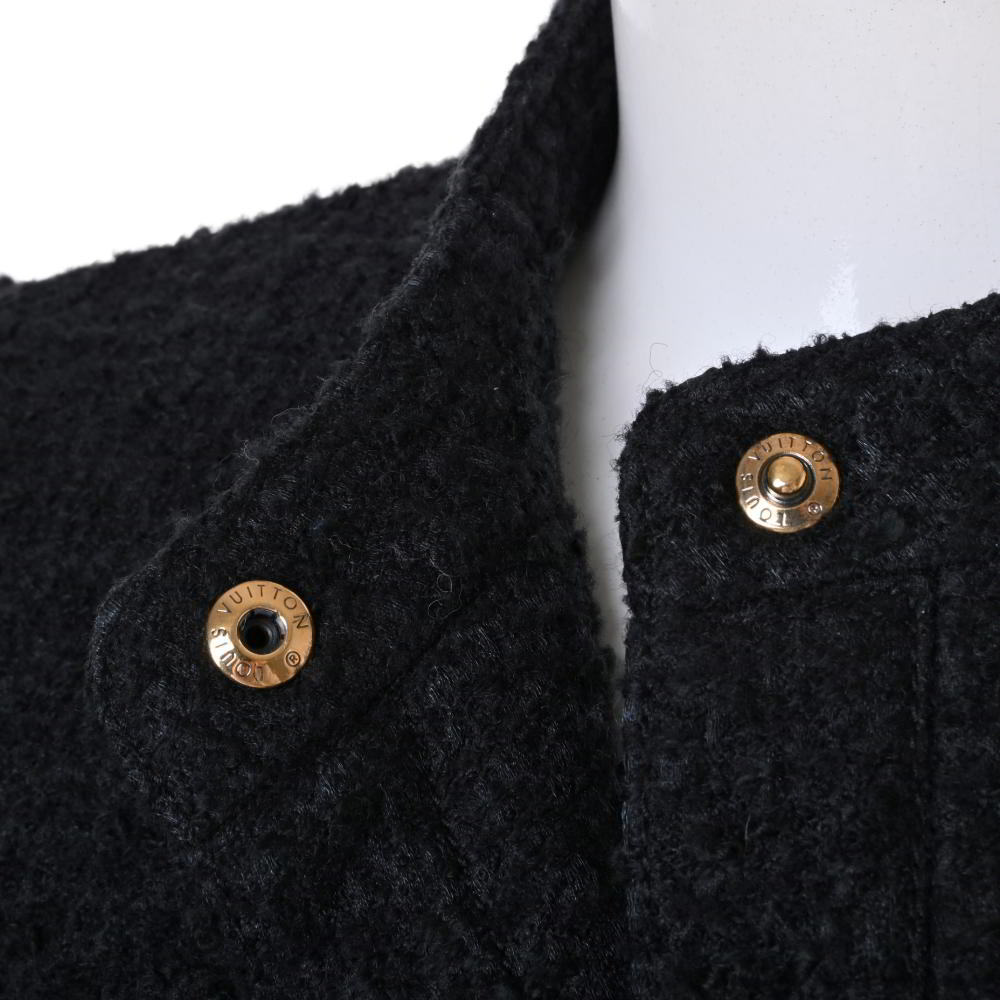  beautiful goods LOUIS VUITTON lining monogram wool off .sa-z jacket 34 black Louis Vuitton KL4BU2QL20