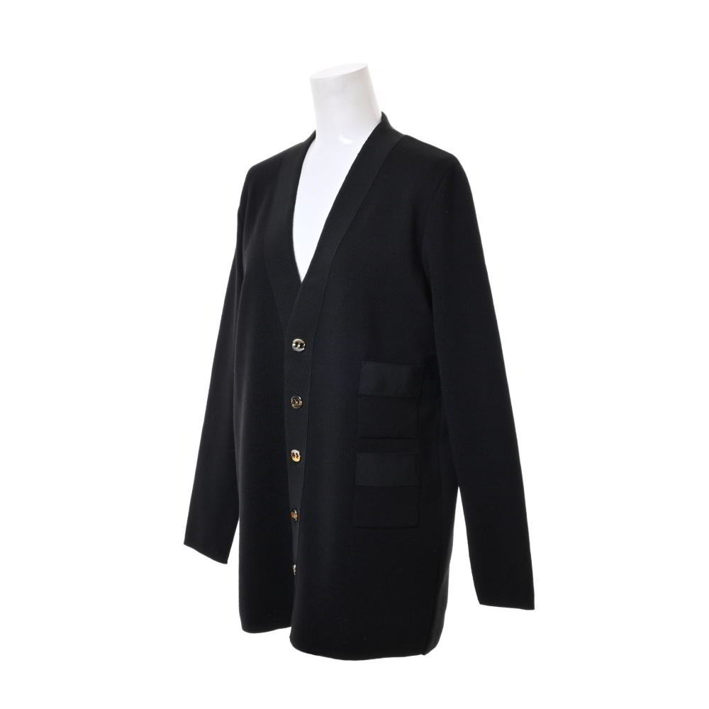 Salvatore Ferragamovala button wool knitted cardigan XS black Salvatore Ferragamo KL4BU2BH28