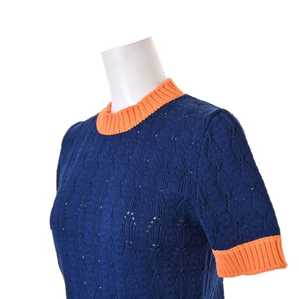  beautiful goods PRADA with logo cotton . short sleeves knitted 36 blue Prada KL4BU2QA29