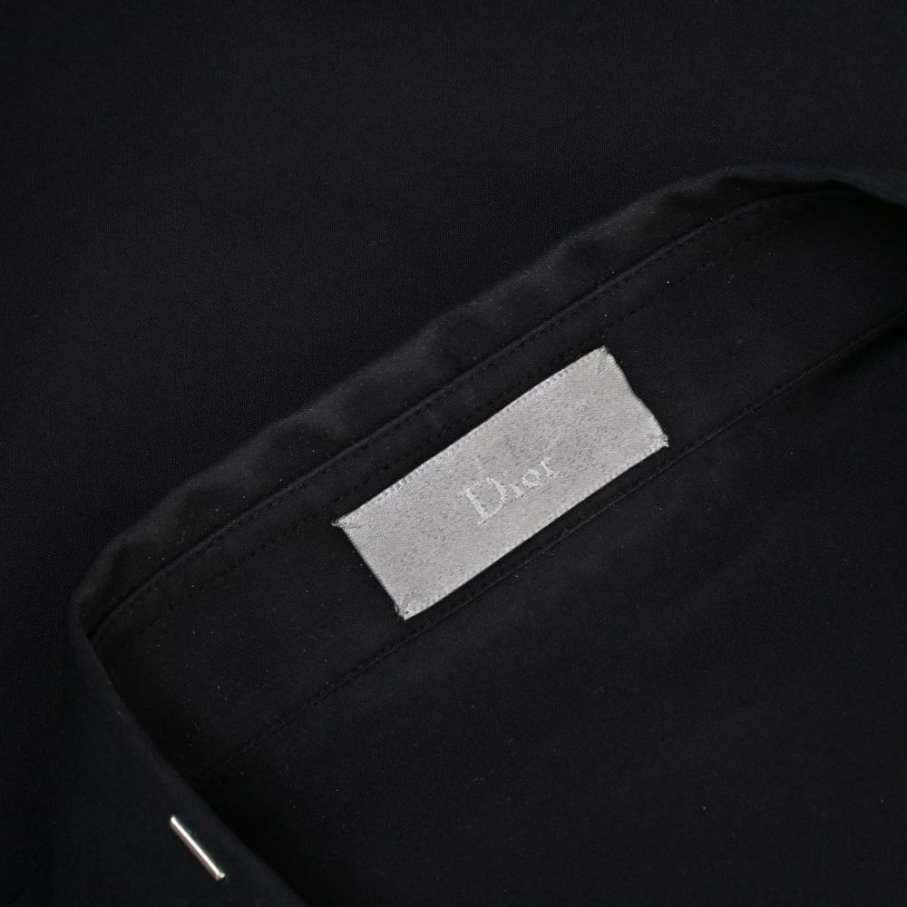 Dior HOMME ステープラー ラペル装飾 比翼 ドレスシャツ 39 ブラック ディオールオム KL4BU2BK21_画像7