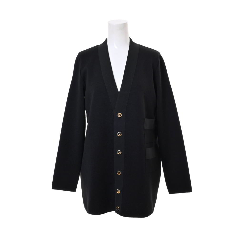 Salvatore Ferragamovala button wool knitted cardigan XS black Salvatore Ferragamo KL4BU2BH28