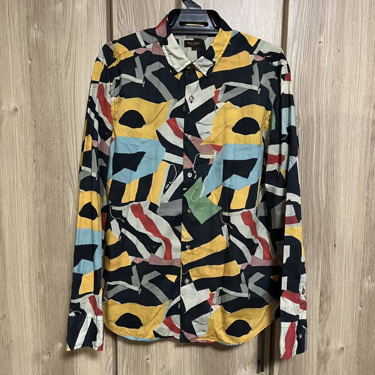 新到着 589 paul smith ポールスミス コレクション 長袖総柄シャツ L