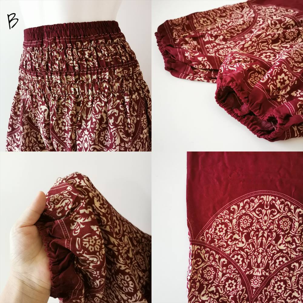 * ethnic Aladdin pants ba lock print including carriage * new goods B* Asian monkey L yoga unisex room wear 