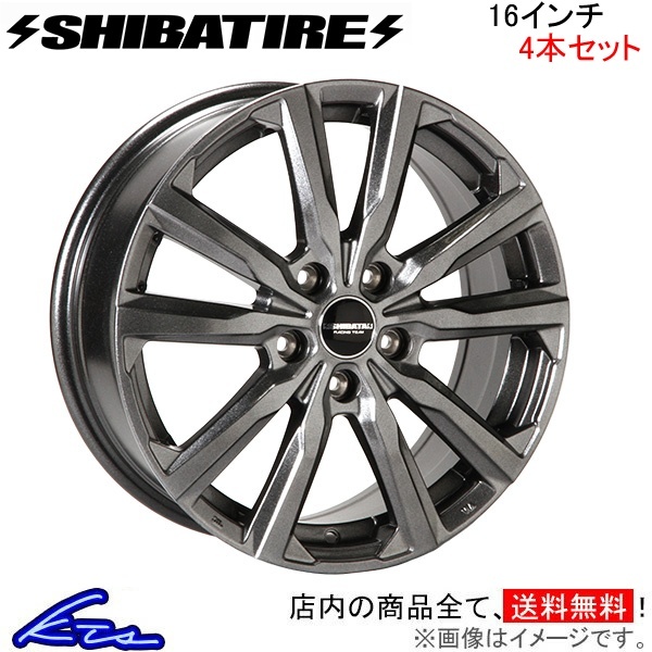 シバタイヤ S23 4本セット ホイール S16-03RS-X4 SHIBATIRE シバホイール アルミホイール 4枚 1台分_画像1