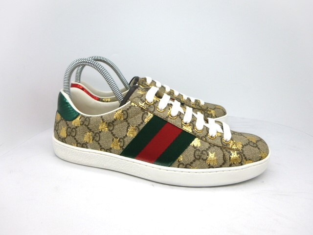 ◆本物保証◆グッチ◆GUCCI◆2023年(107,800円)◆メンズ/エース/ビー/GGスプリーム/スニーカー/シューズ/靴/革靴/約25.5～26㎝★☆極美品★_GUCCIのオーラが漂う究極のシューズです。