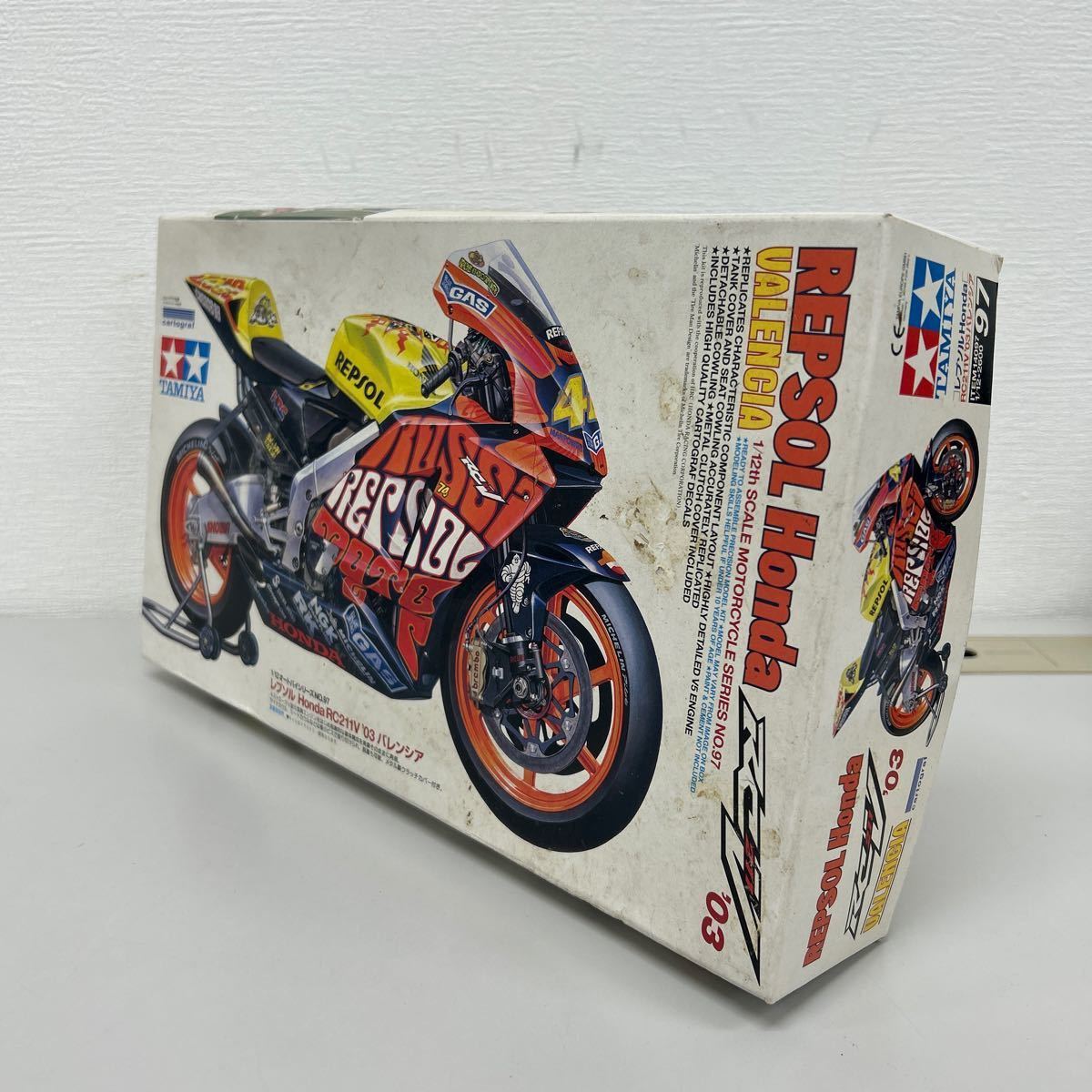 1円~TAMIYA タミヤ レプソル Honda RC211V’03 バレンシア 1/12 オートバイシリーズNO.97 プラモデル_画像3