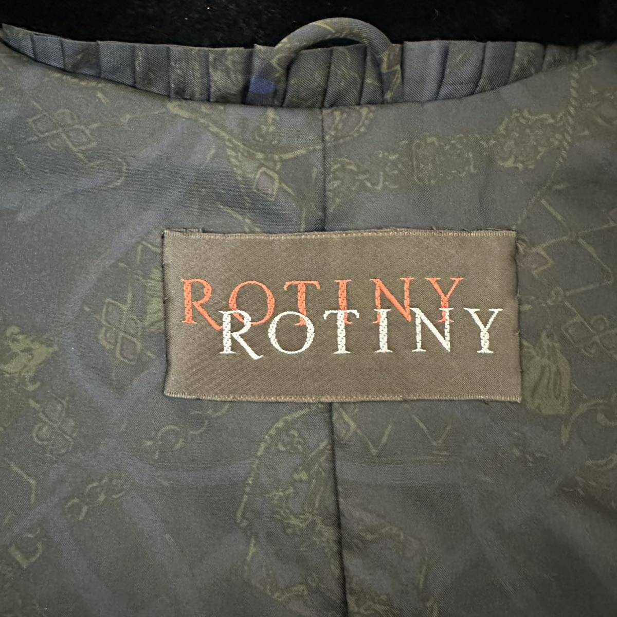【貂商】h1664 ROTINY シェアードミンク ハーフコート デザインコート セミロング ロングコート ミンクコート 貂皮 mink身丈 約100 cm_画像9