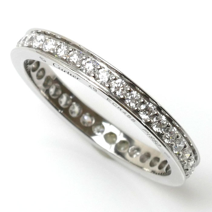大切な ダイヤモンド B4072049 リング・指輪 ダイヤ フルエタニティ バレリーナ Pt950プラチナ カルティエ CARTIER 9号 中古 レディース 2.4g 49 プラチナ