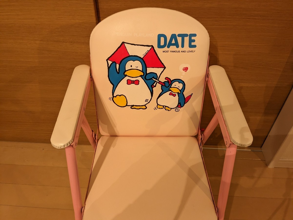 PENGUIN PLAYLAND penguin Play Land DATEte-to baby chair baby high chair high chair folding that time thing Showa Retro super-beauty goods 