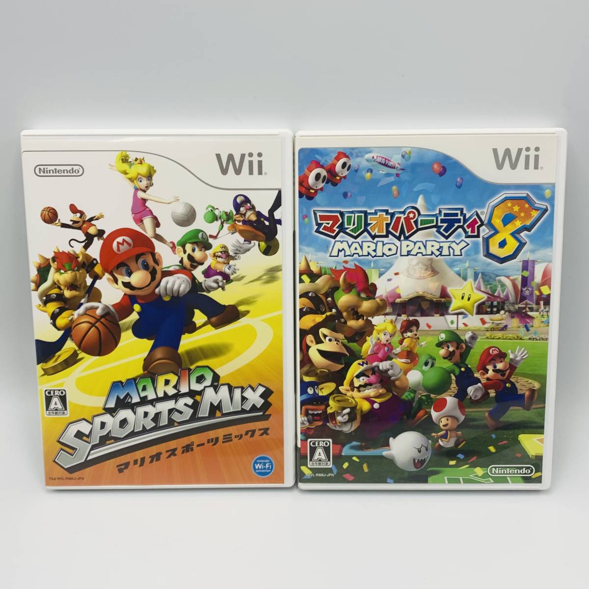 Nintendo Wii ゲームソフト マリオスポーツミックス マリオパーティ8 まとめ セット MARIO ニンテンドー_画像1