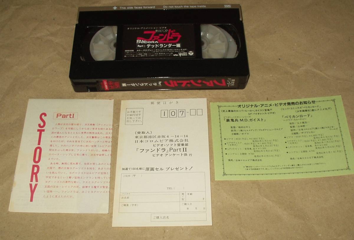 OVA 夢次元ハンター ファンドラ PartⅡ デッドランダー編 VHS 永井豪_画像2