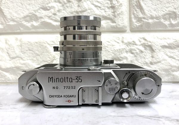 Minolta ミノルタ model Ⅱ フイルムカメラ CHIYOKO SUPER ROKKOR 1:2 f=5cm レンズ ケース付 動作未確認 fah 12S005_画像6