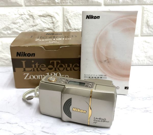 Nikon ニコン Lite Touch Zoom120ED QD コンパクトフィルムカメラ 通電確認済 使用説明書、元箱付 fah 12S194_画像1
