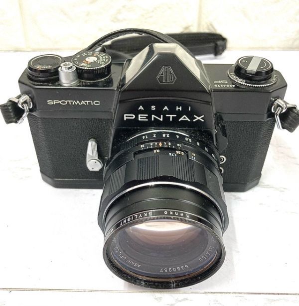 ASAHI PENTAX SPOTMATIC SP フィルムカメラ SMC TAKUMAR 1:1.4 50mm /1:3.5 28mm /SUPER KOMURA レンズ 動作未確認 fah 11A465_画像8