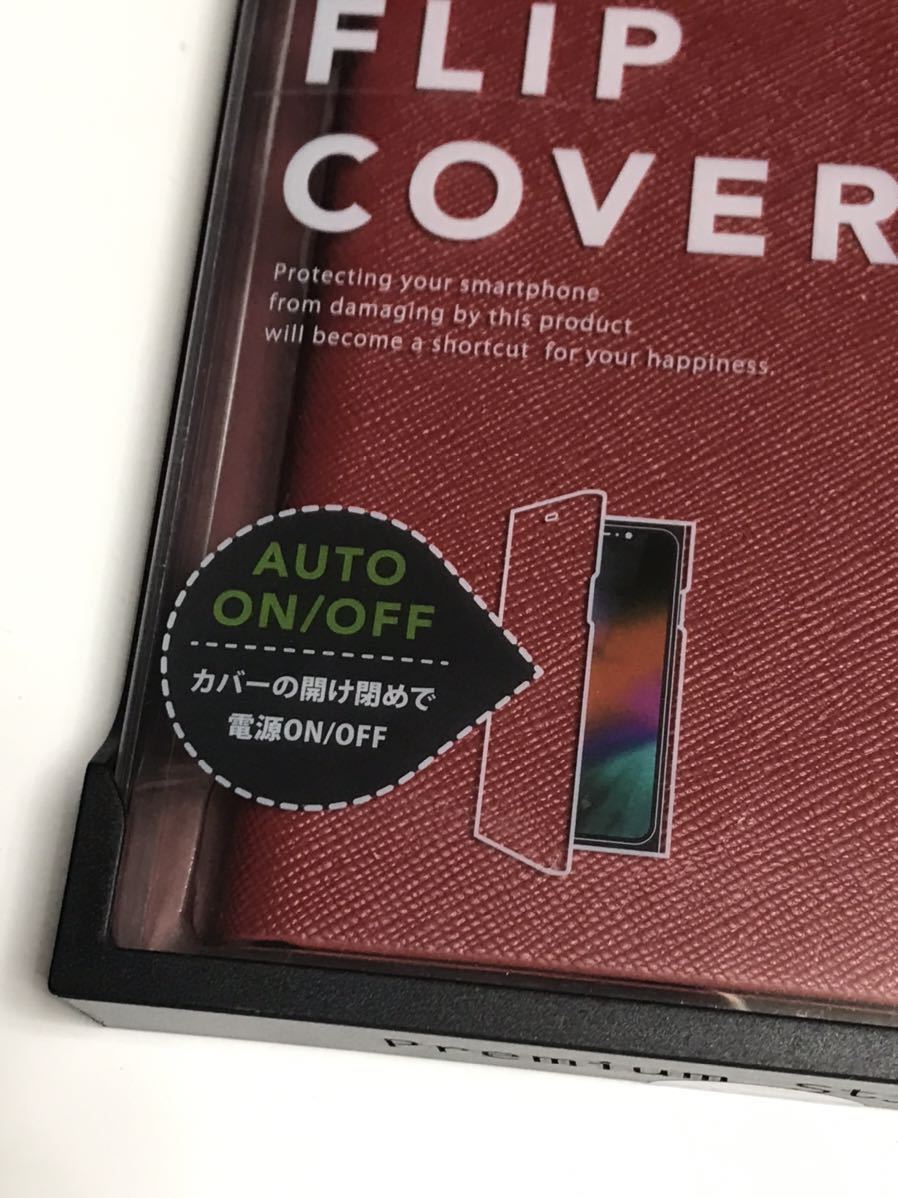 匿名送料込み iPhoneXsMax用カバー 手帳型ケース TOUGH FLIP COVER レッド 赤色 スタンド機能 アイホン アイフォーンXSマックス/VM1_画像5
