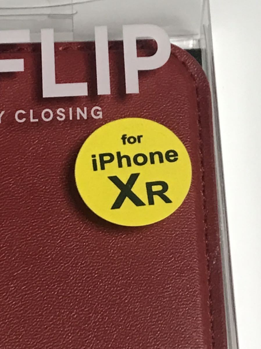 匿名送料込み iPhoneXR用カバー 手帳型ケース レッド キャットフリップ CAT FLIP 赤色 RED iPhone10R アイホンXR アイフォーンXR/VM6