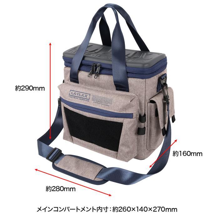 LAYLAX セミハードレンジバッグ GRY NV ガンケース フィッシングバック ショルダーバック 東京マルイ のハンドガン収納できます_画像3