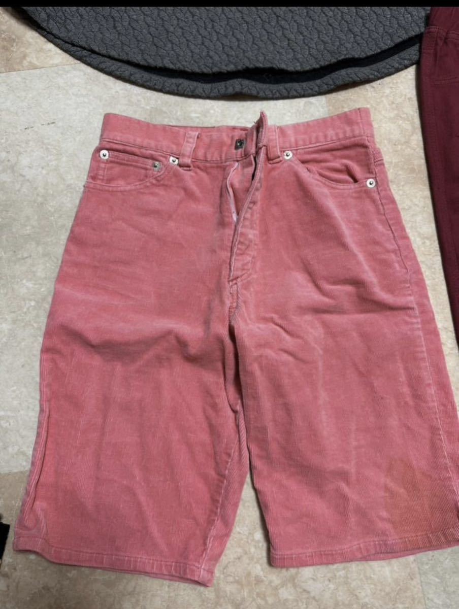 まとめ売り セット サイズ130 ハーフパンツ スカートズボン パンツ 無地 ピンク グレー 赤 ボトム ストレッチ _画像3