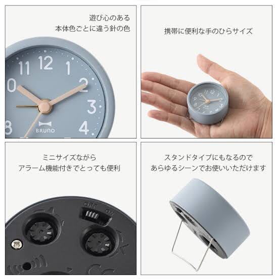 ラウンドリトルクロック  コンパクト  時計  ミニサイズ  新品 送料220円 イエローの画像3