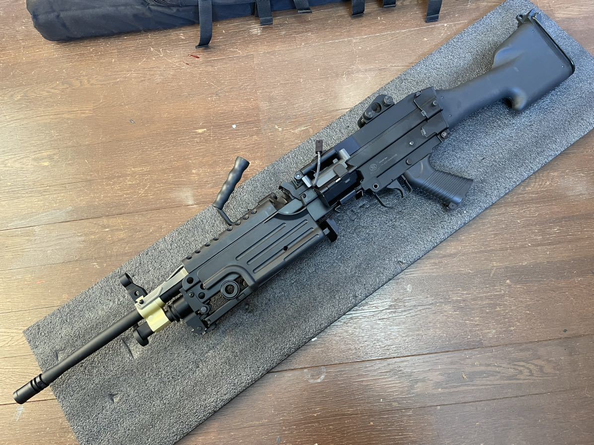 A&K M249 MK2 刻印あり J-NESIS カスタム ガンケース付き 電動ガン FIRST_画像3