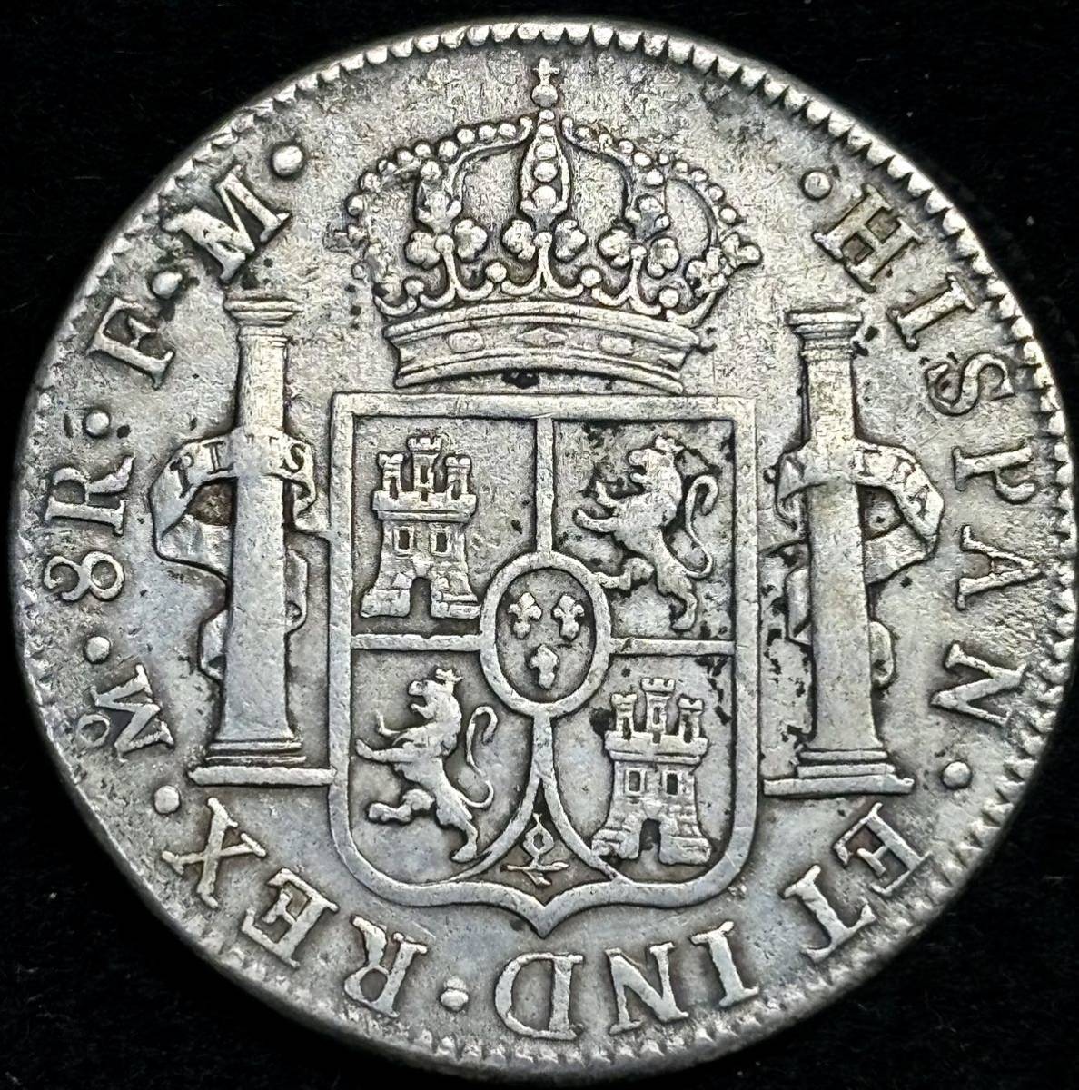 【スペイン領メキシコ大型銀貨】(1790年銘 26.6g 直径38.5mm)_画像2