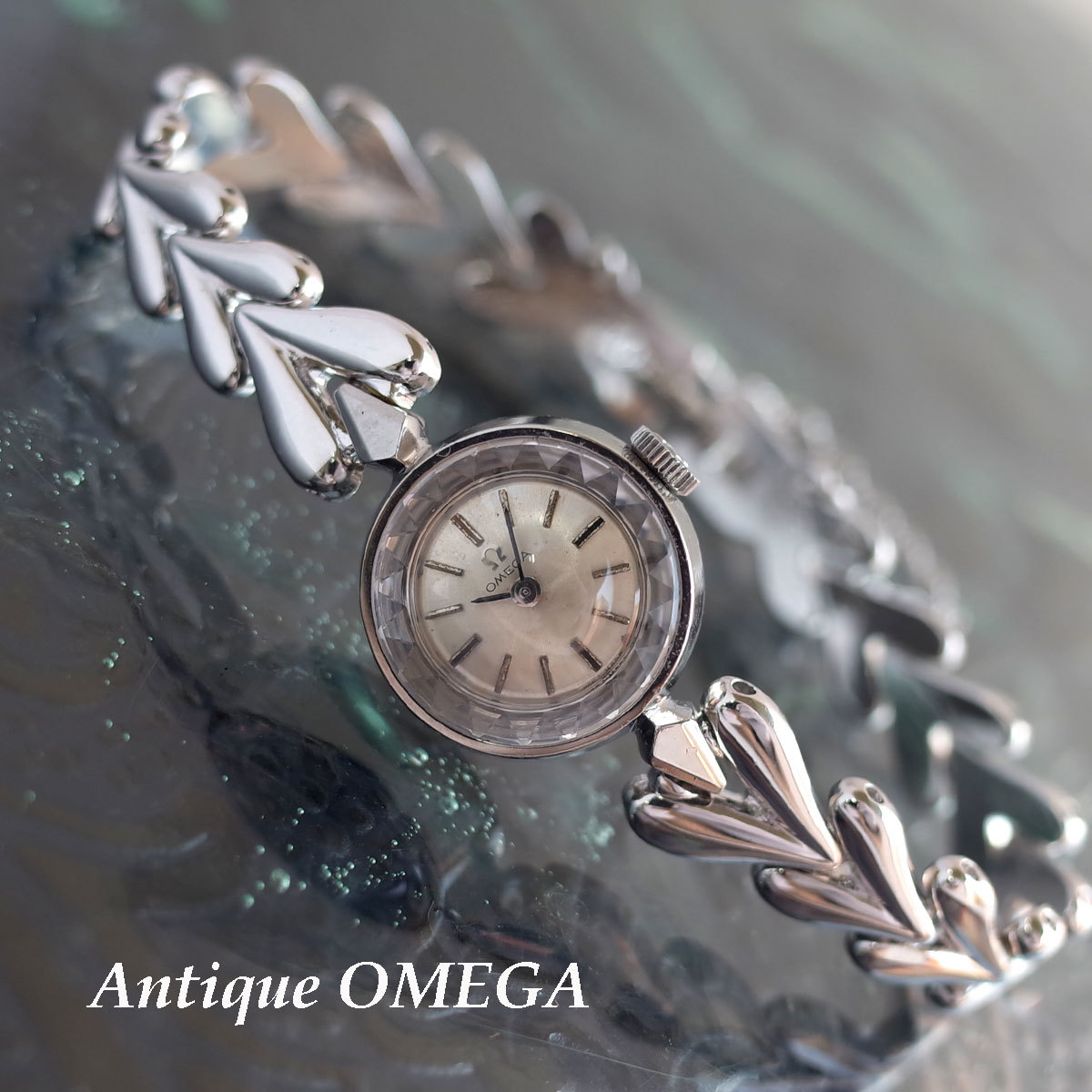 オメガ 60's アンティーク カットガラス 511.167 単ラグ ブレスレット SS レディース 手巻 腕時計 OMEGA OH済1年保証