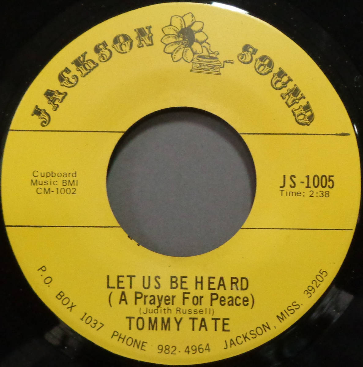 【SOUL 45】TOMMY TATE - LET US BE HEARD / PEACE IS ALL I NEED (s231210019) _画像1